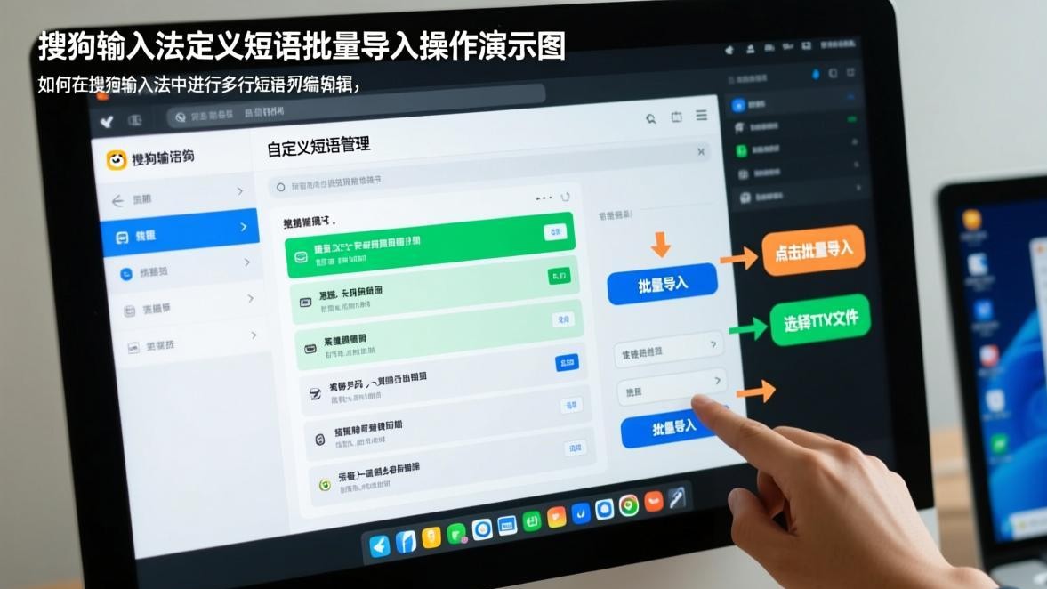 搜狗输入法自定义短语配置界面