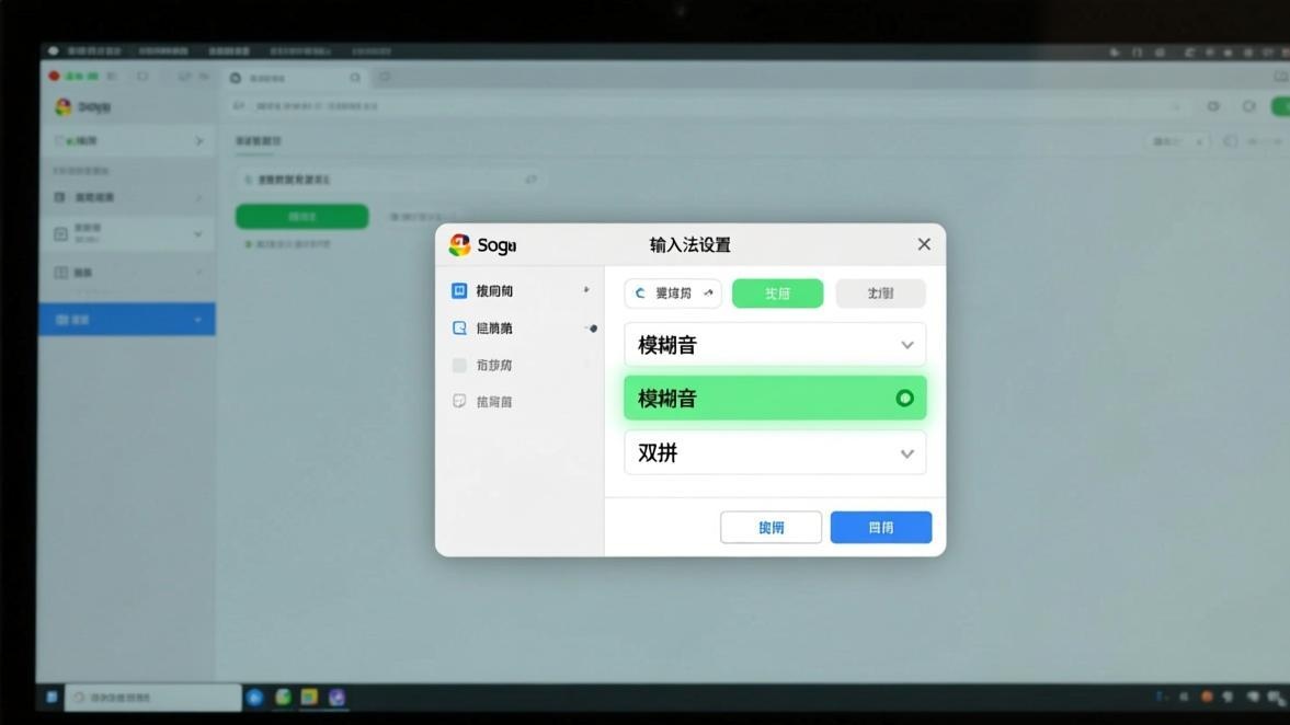 搜狗输入法模糊音双拼综合设置面板
