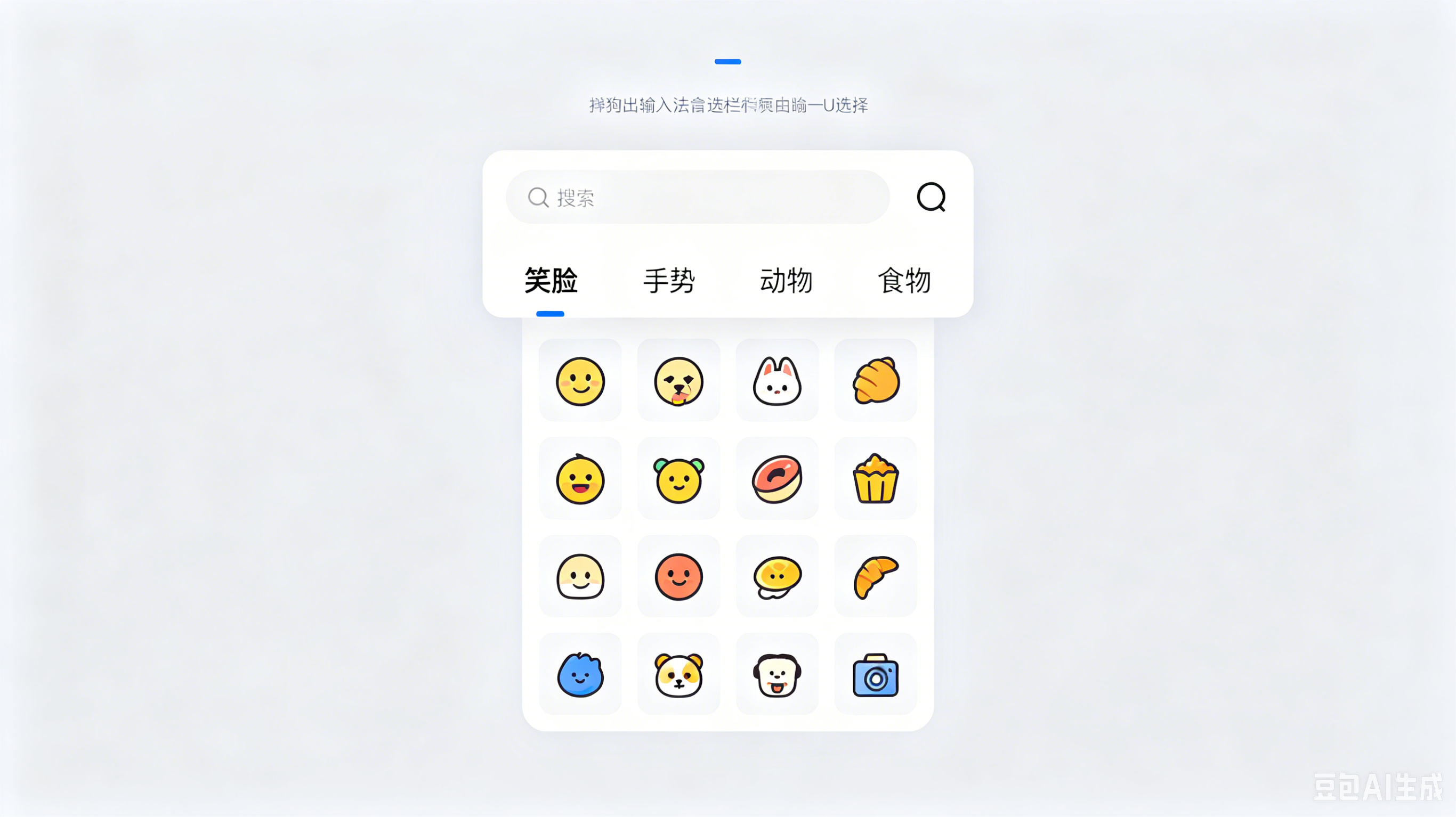 搜狗输入法Emoji表情面板