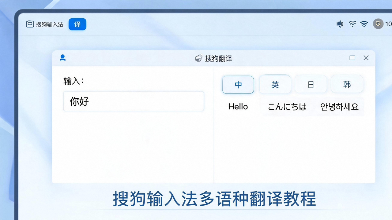 搜狗输入法翻译功能怎么用？中英日韩多语种实时翻译完整教程