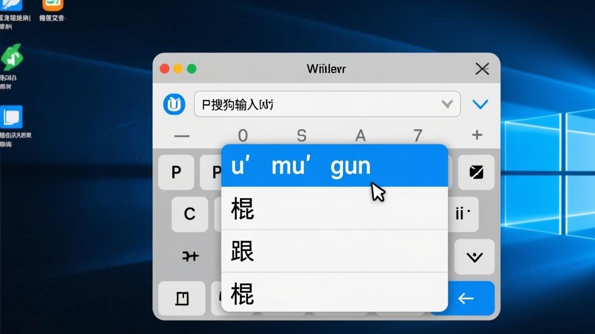 搜狗输入法U模式候选框 - 拼音拆字输入演示